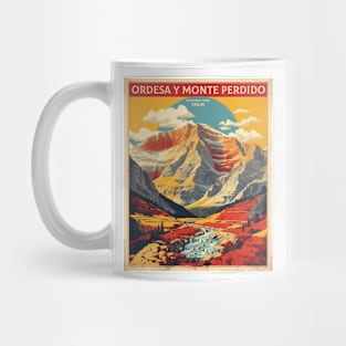 Ordesa y Monte Perdido National Park Spain Travel Tourism Retro Vintage Mug